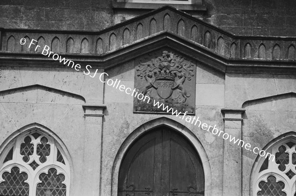 MOORE ABBEY  DROGHEDA COAT OF ARMS OVER DOOR